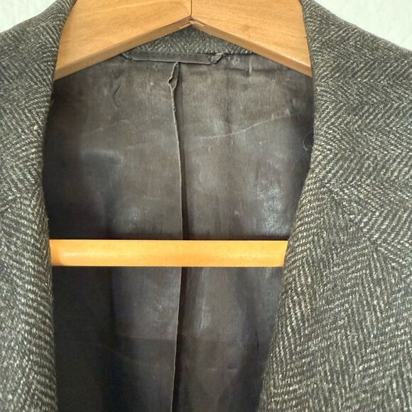 Men’s vintage dark gray pea coat - Picture 4 of 5